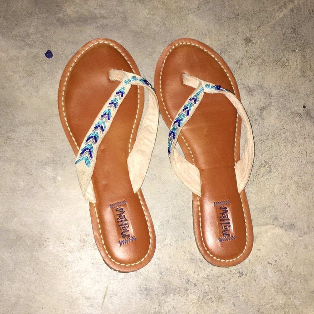 Beaded Flip Flops